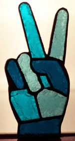 Aqua Peace Sign