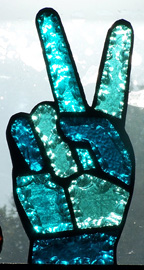 Aqua Peace Sign